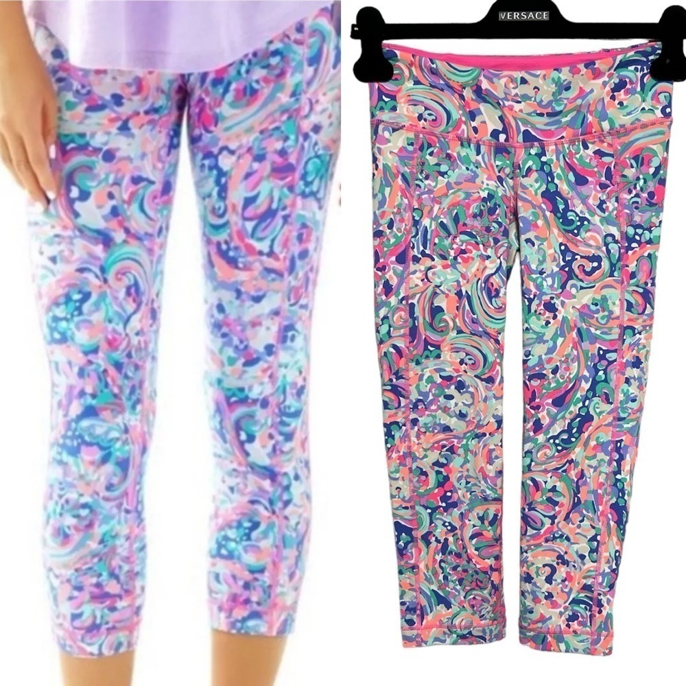 LILLY PULITZER Luxletic Weekender Cropped Pants in La Playa